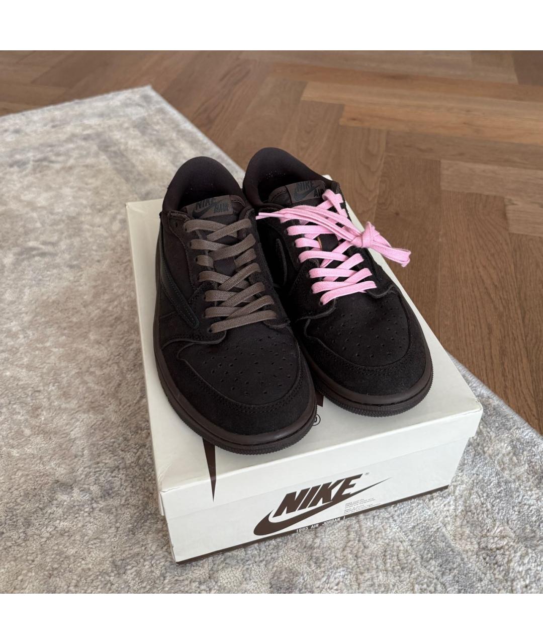 NIKE Коричневые замшевые кроссовки, фото 2