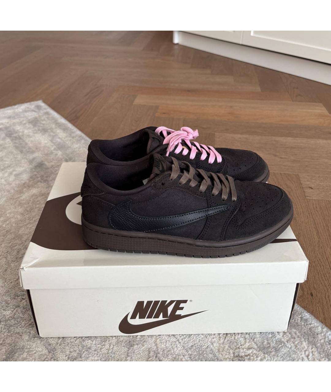 NIKE Коричневые замшевые кроссовки, фото 7