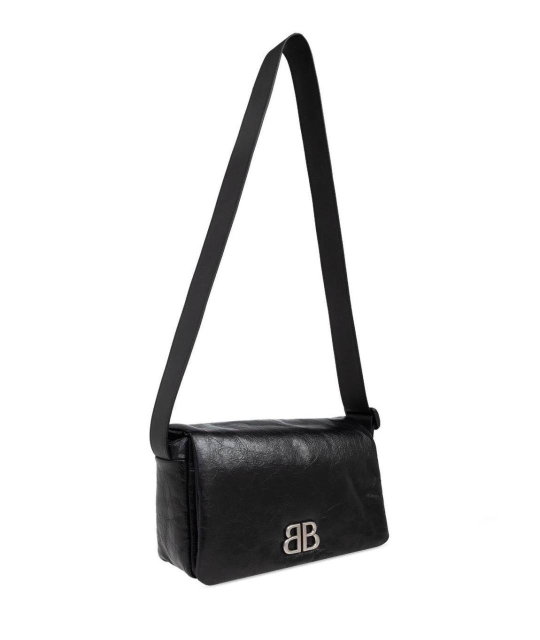 BALENCIAGA Черная кожаная сумка на плечо, фото 3