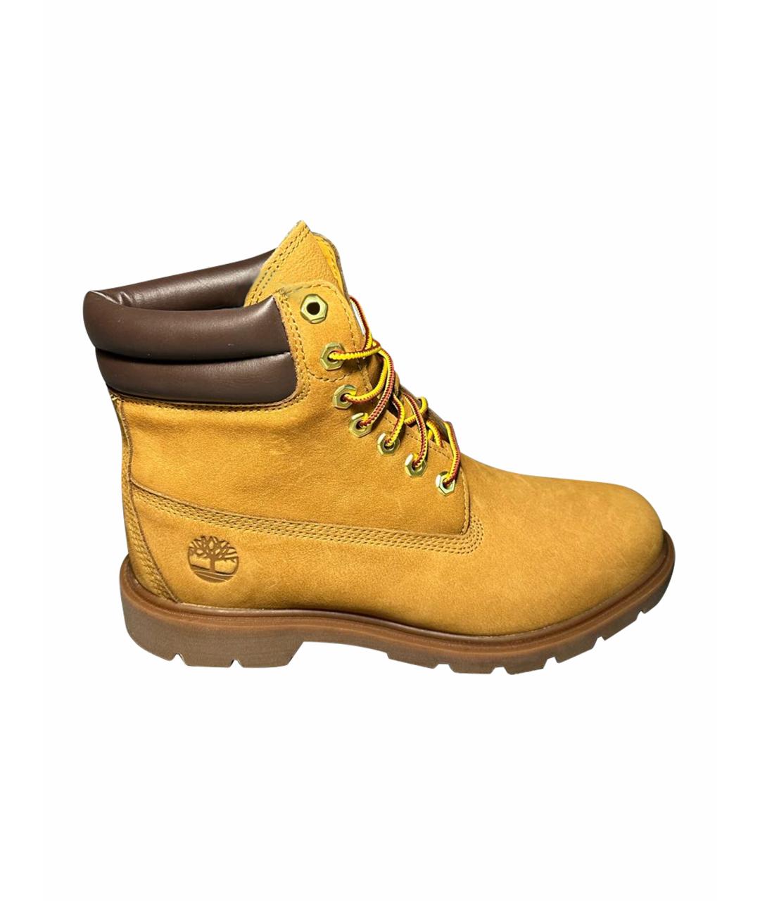 TIMBERLAND Оранжевое нубуковые высокие ботинки, фото 1