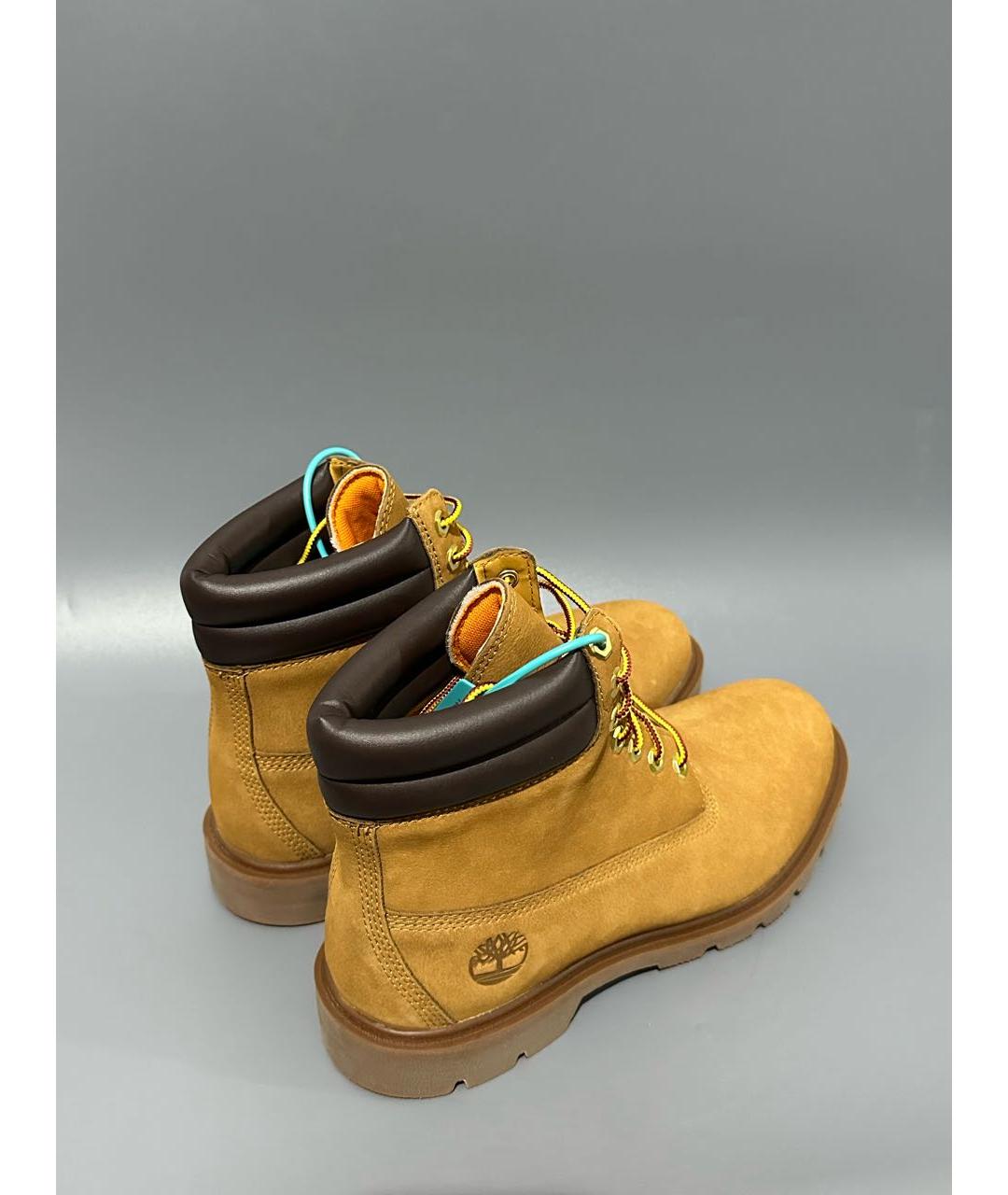 TIMBERLAND Оранжевое нубуковые высокие ботинки, фото 5