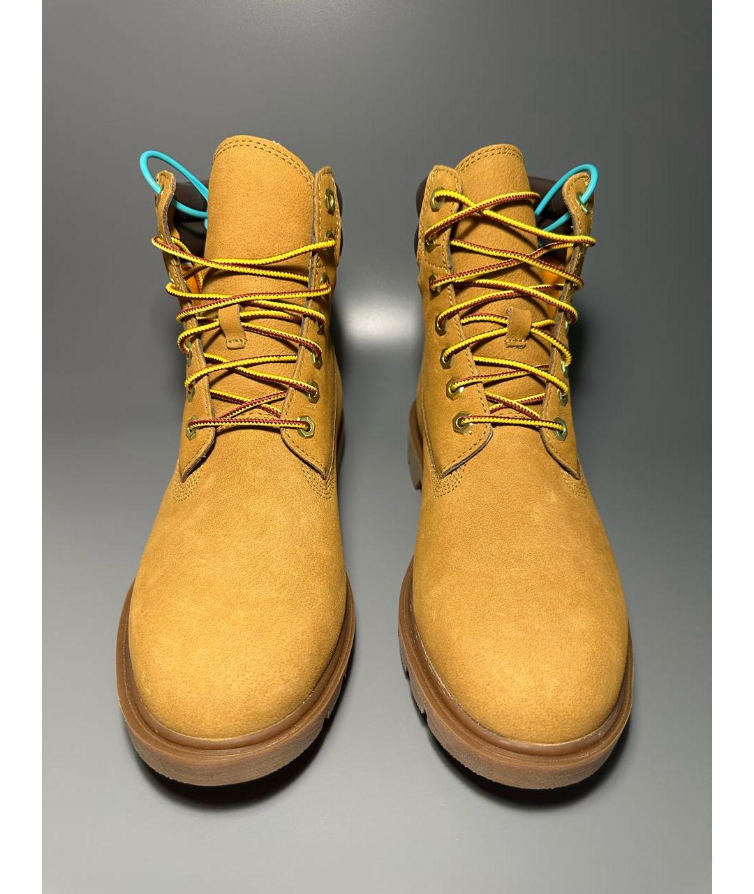 TIMBERLAND Оранжевое нубуковые высокие ботинки, фото 2