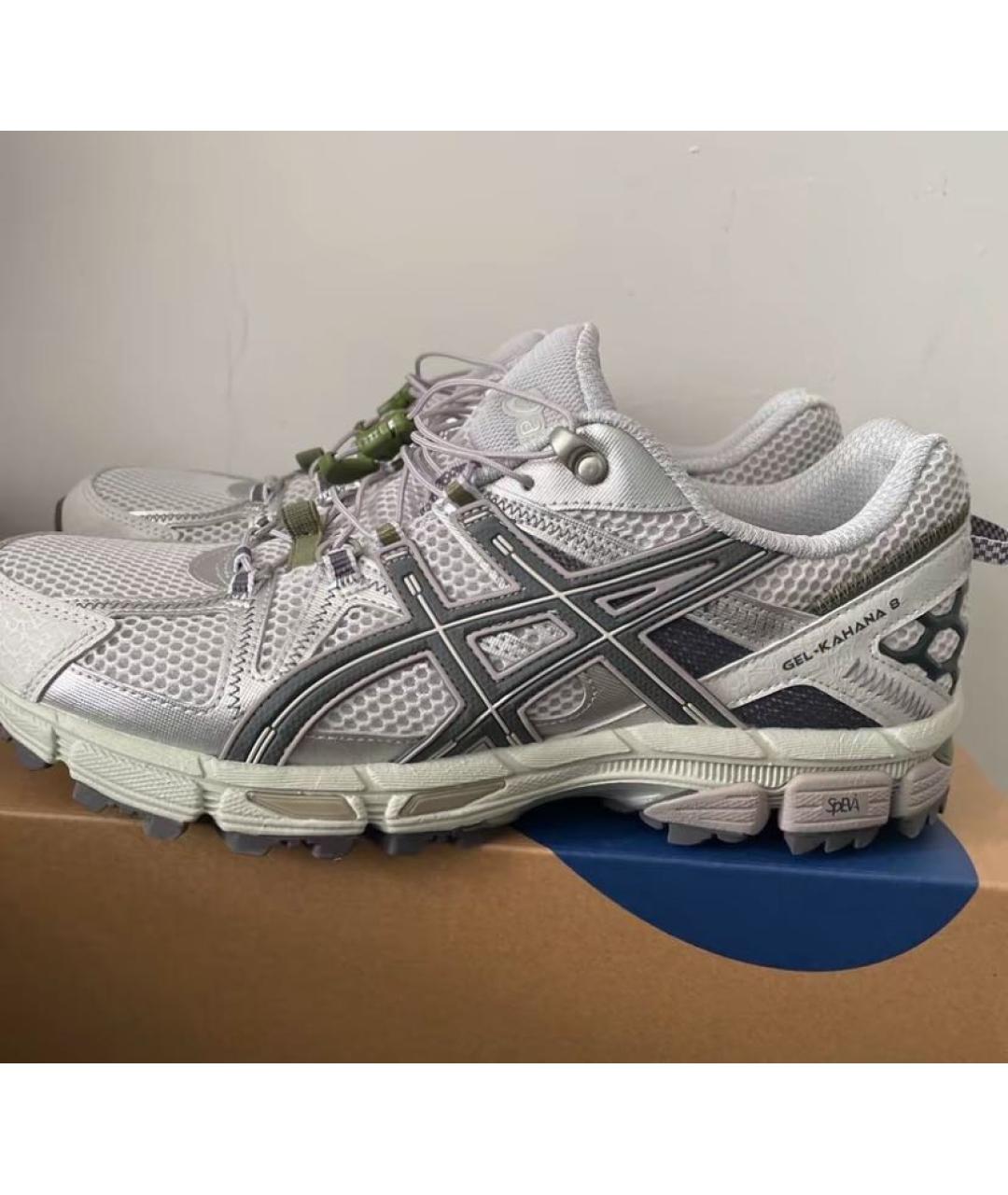 ASICS Серые синтетические кроссовки, фото 6