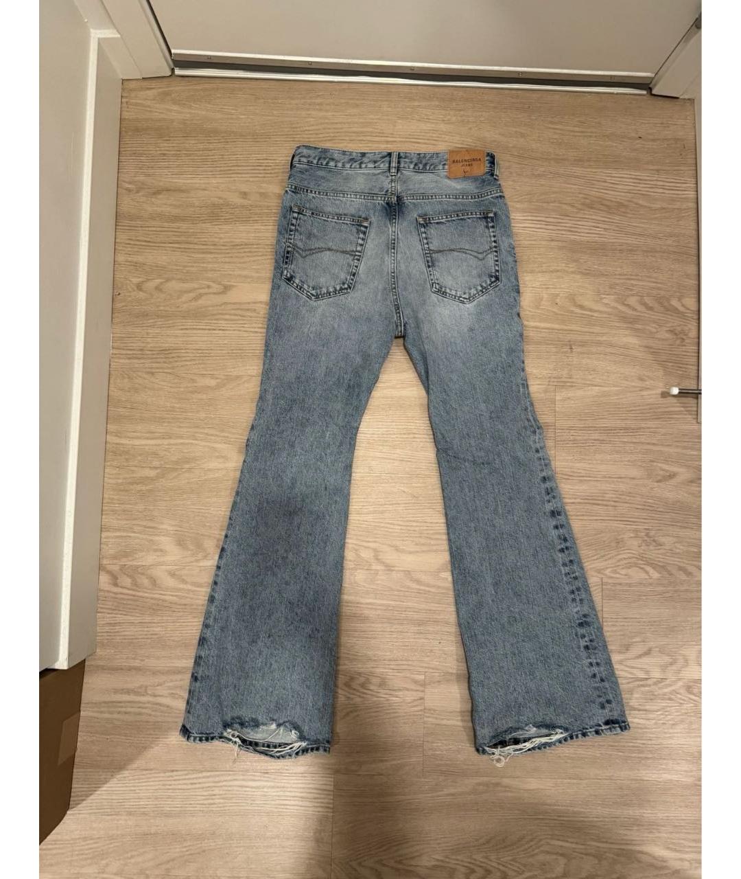 BALENCIAGA Голубые хлопковые джинсы, фото 3