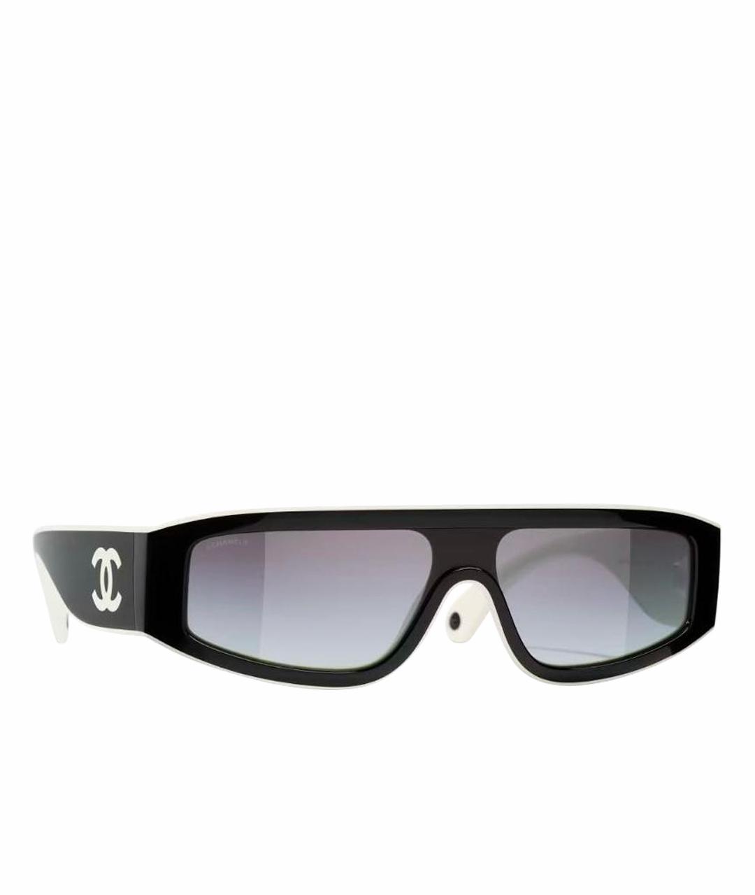 CHANEL Черные пластиковые солнцезащитные очки, фото 1