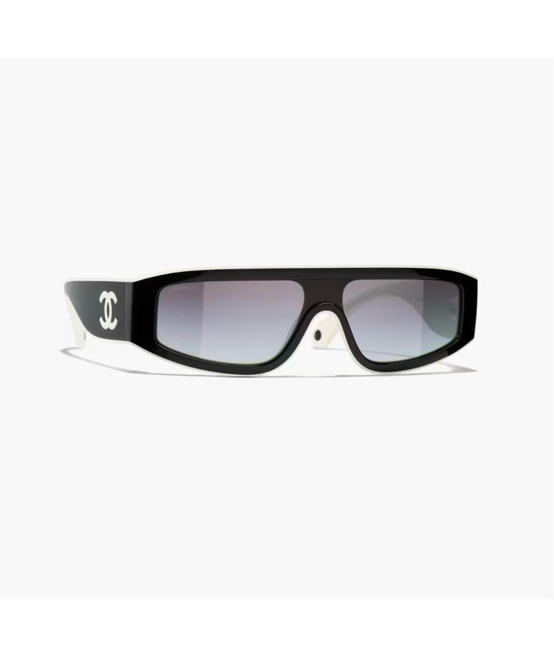 CHANEL Черные пластиковые солнцезащитные очки, фото 4