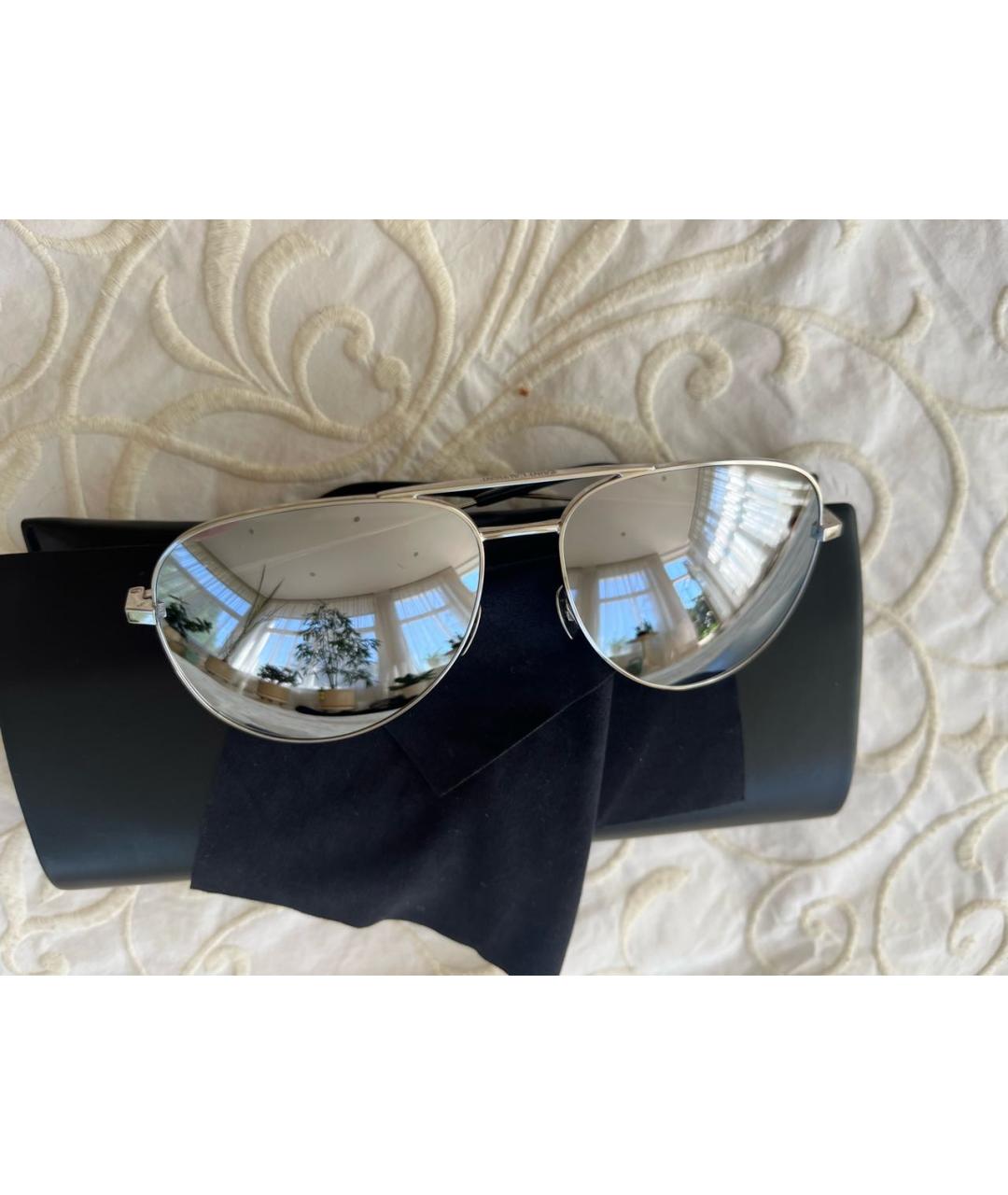 SAINT LAURENT Серебряные солнцезащитные очки, фото 8