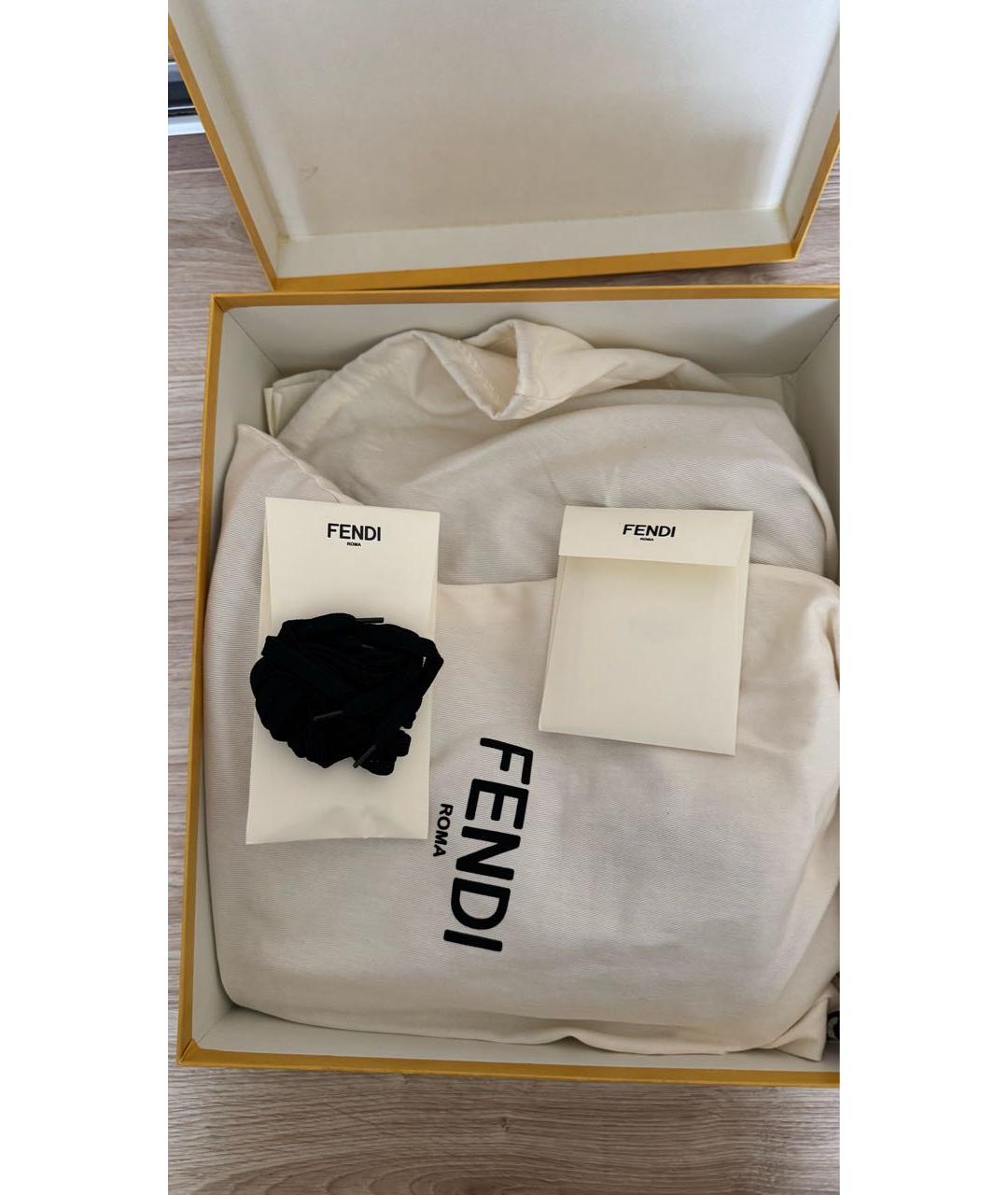 FENDI Черные кожаные ботинки, фото 7