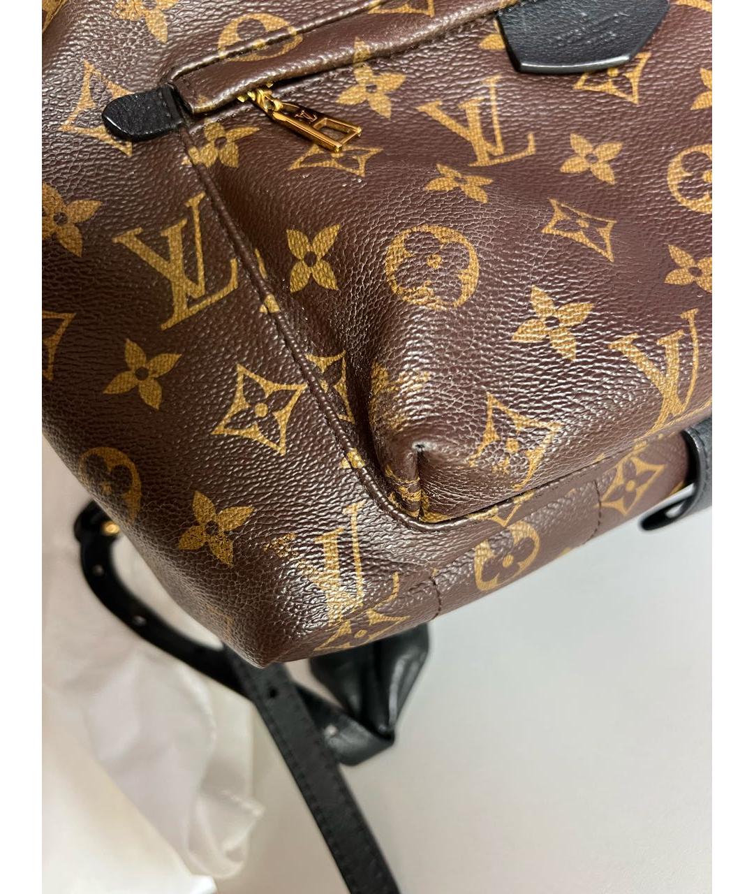 LOUIS VUITTON Коричневый кожаный рюкзак, фото 5