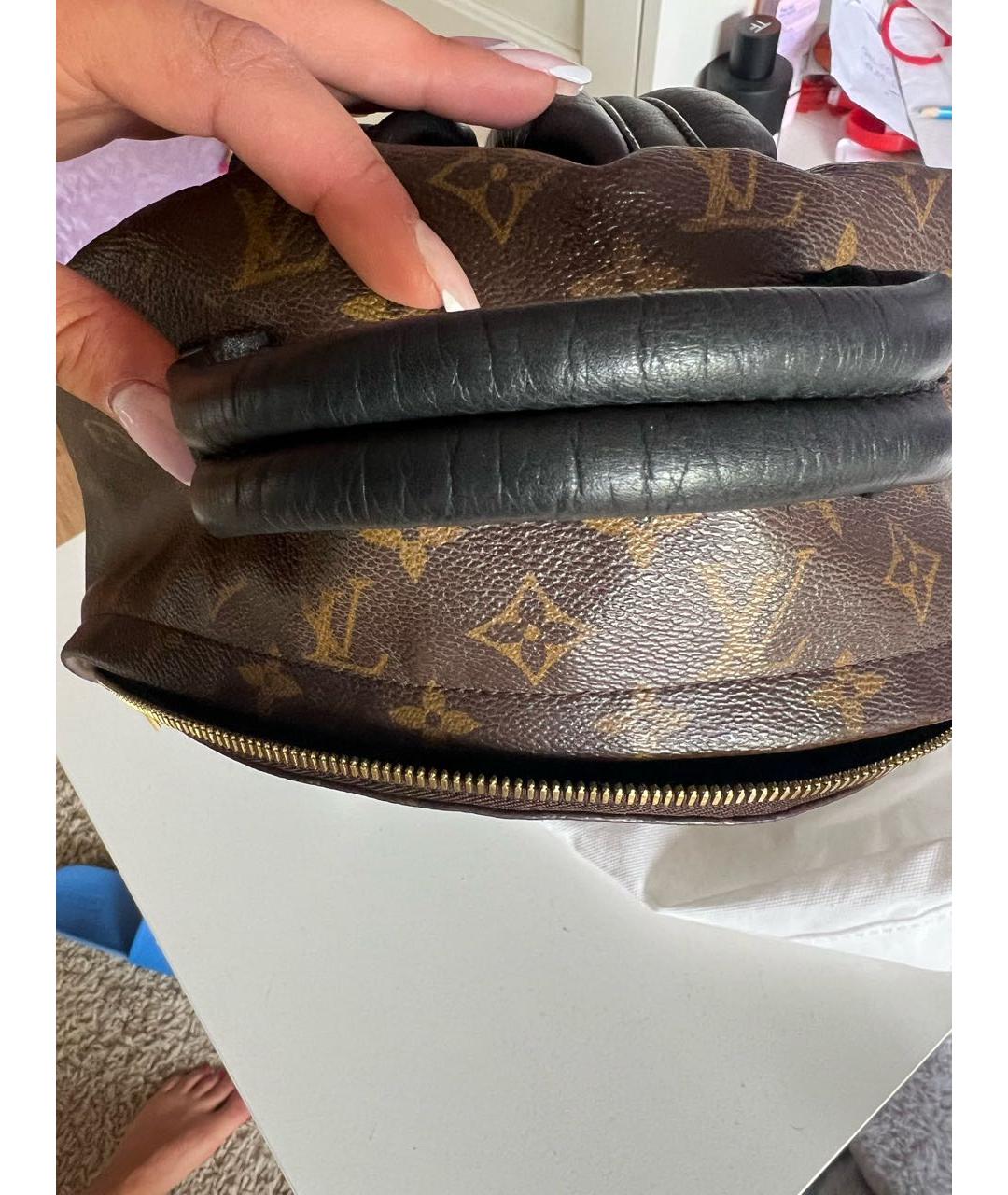 LOUIS VUITTON Коричневый кожаный рюкзак, фото 2