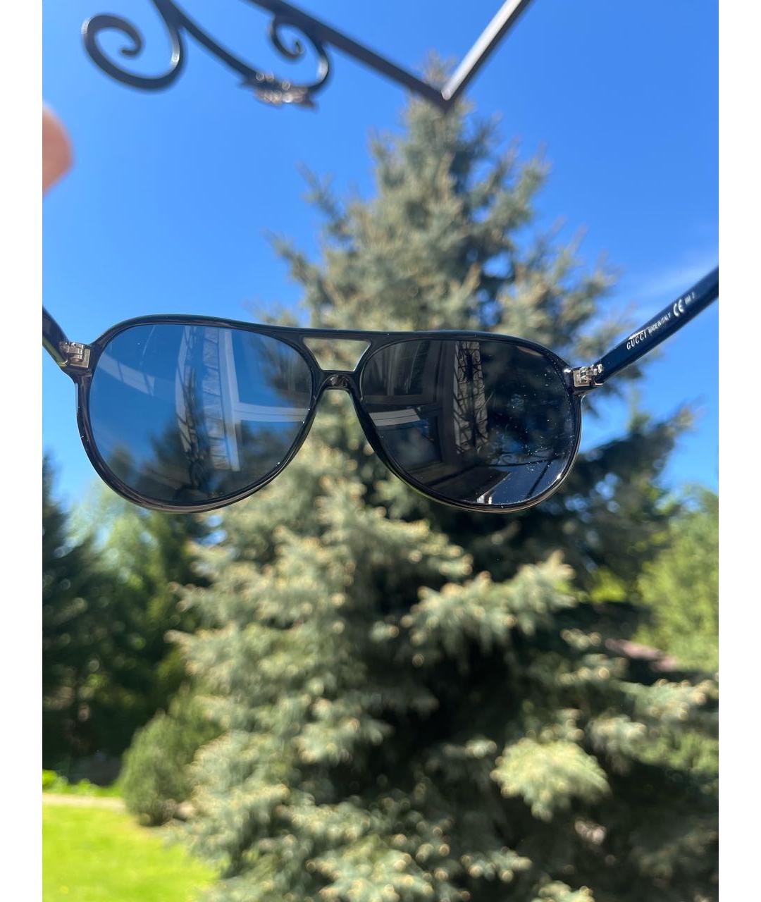 GUCCI Черные пластиковые солнцезащитные очки, фото 2