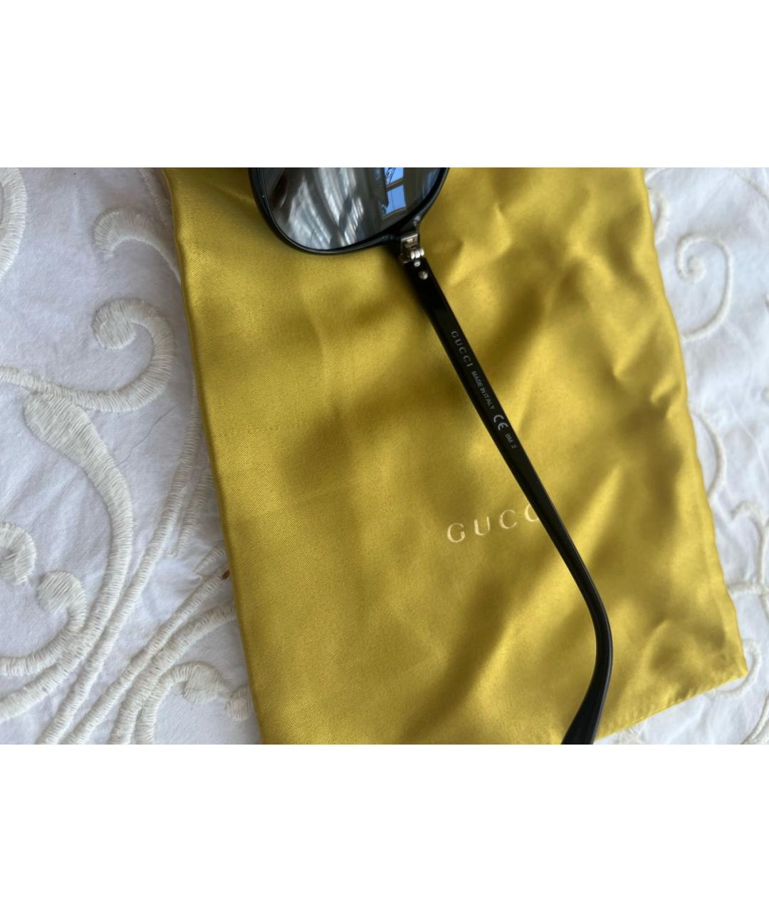 GUCCI Черные пластиковые солнцезащитные очки, фото 3