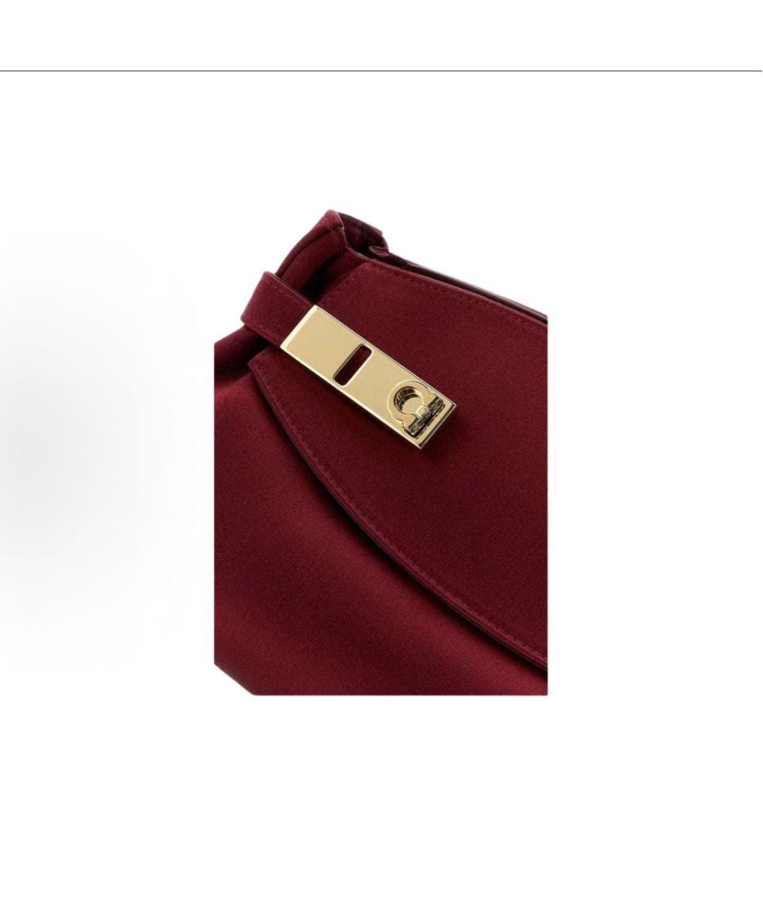 FERRAGAMO Бордовая кожаная сумка через плечо, фото 4