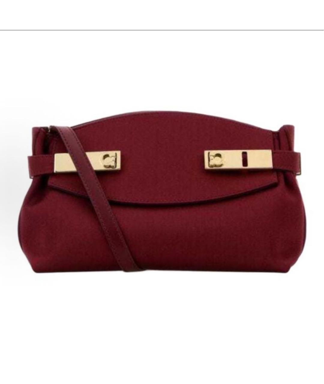 FERRAGAMO Бордовая кожаная сумка через плечо, фото 5