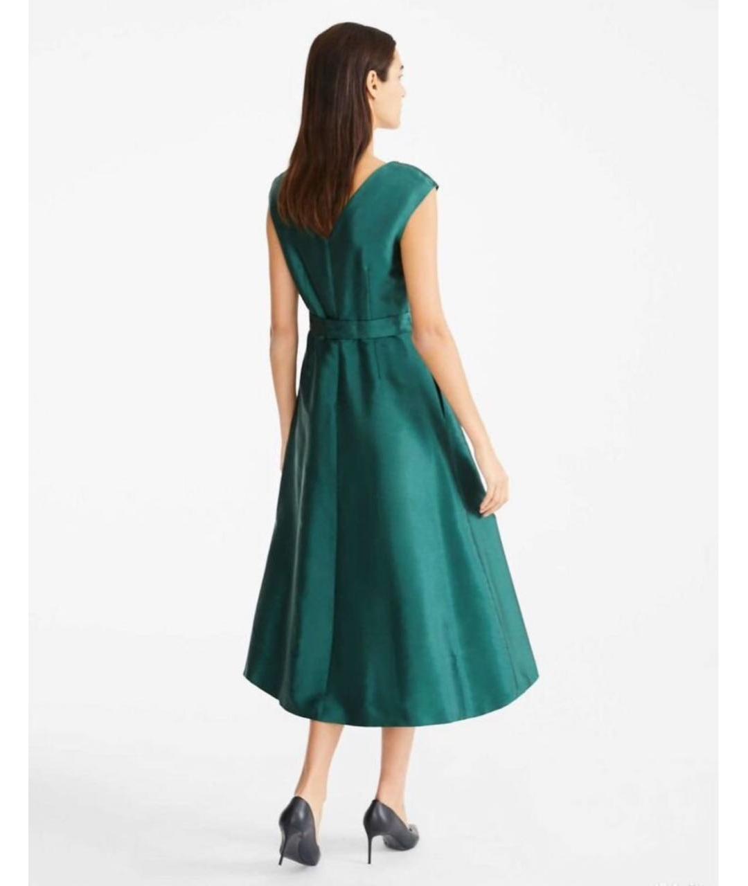 MAX MARA Зеленые хлопковое вечернее платье, фото 2