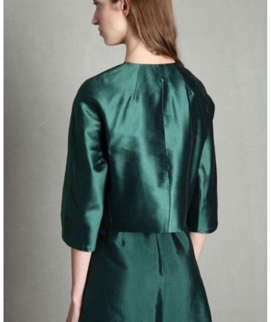 MAX MARA Зеленые хлопковое вечернее платье, фото 7