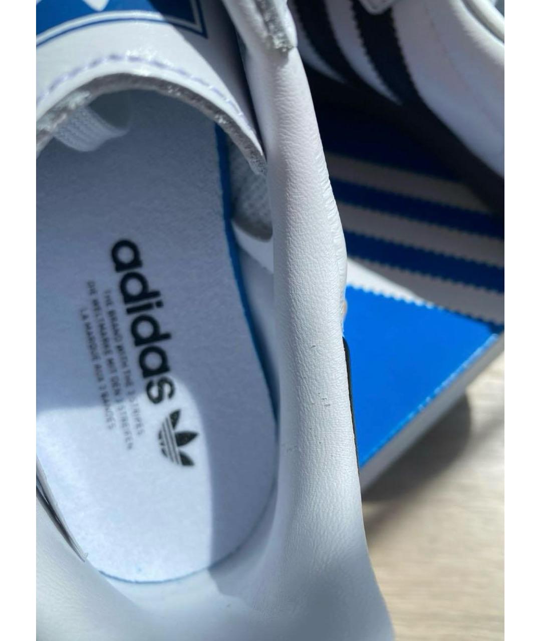 ADIDAS Белые кожаные кеды, фото 4