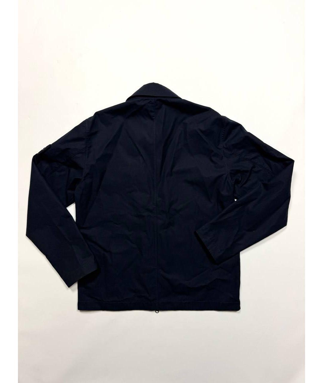 STONE ISLAND Темно-синяя хлопковая куртка, фото 2