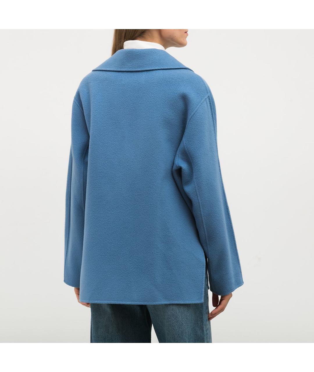 ACNE STUDIOS Голубое шерстяное пальто, фото 2