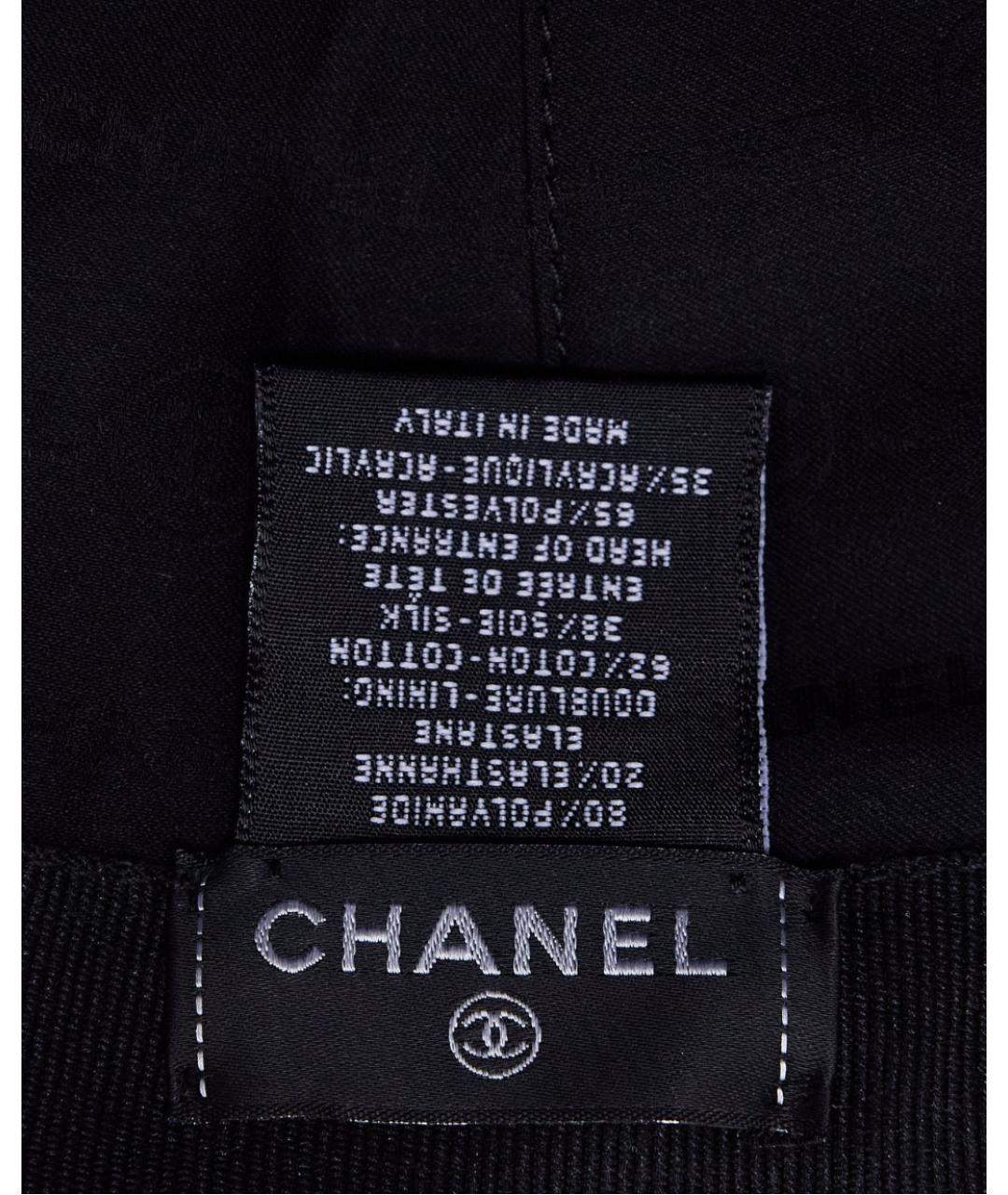 CHANEL Черная хлопковая кепка, фото 5