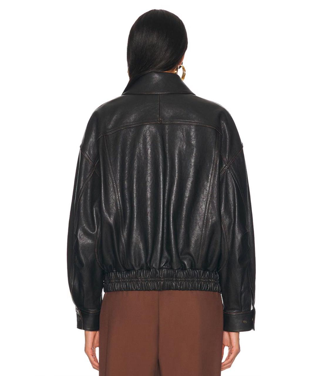 SAINT LAURENT Черная кожаная куртка, фото 4