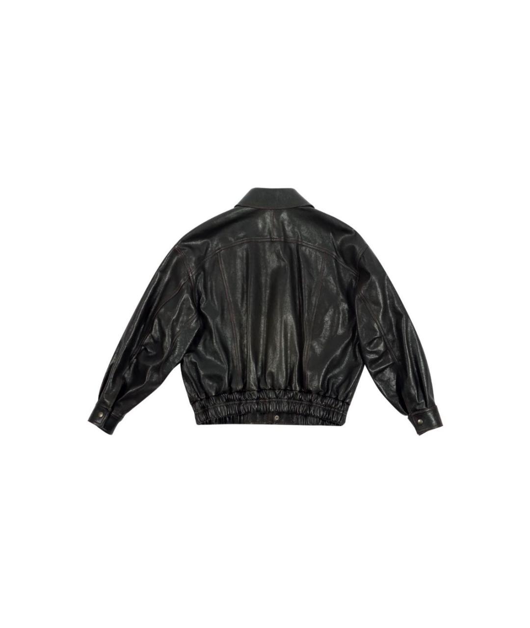 SAINT LAURENT Черная кожаная куртка, фото 2