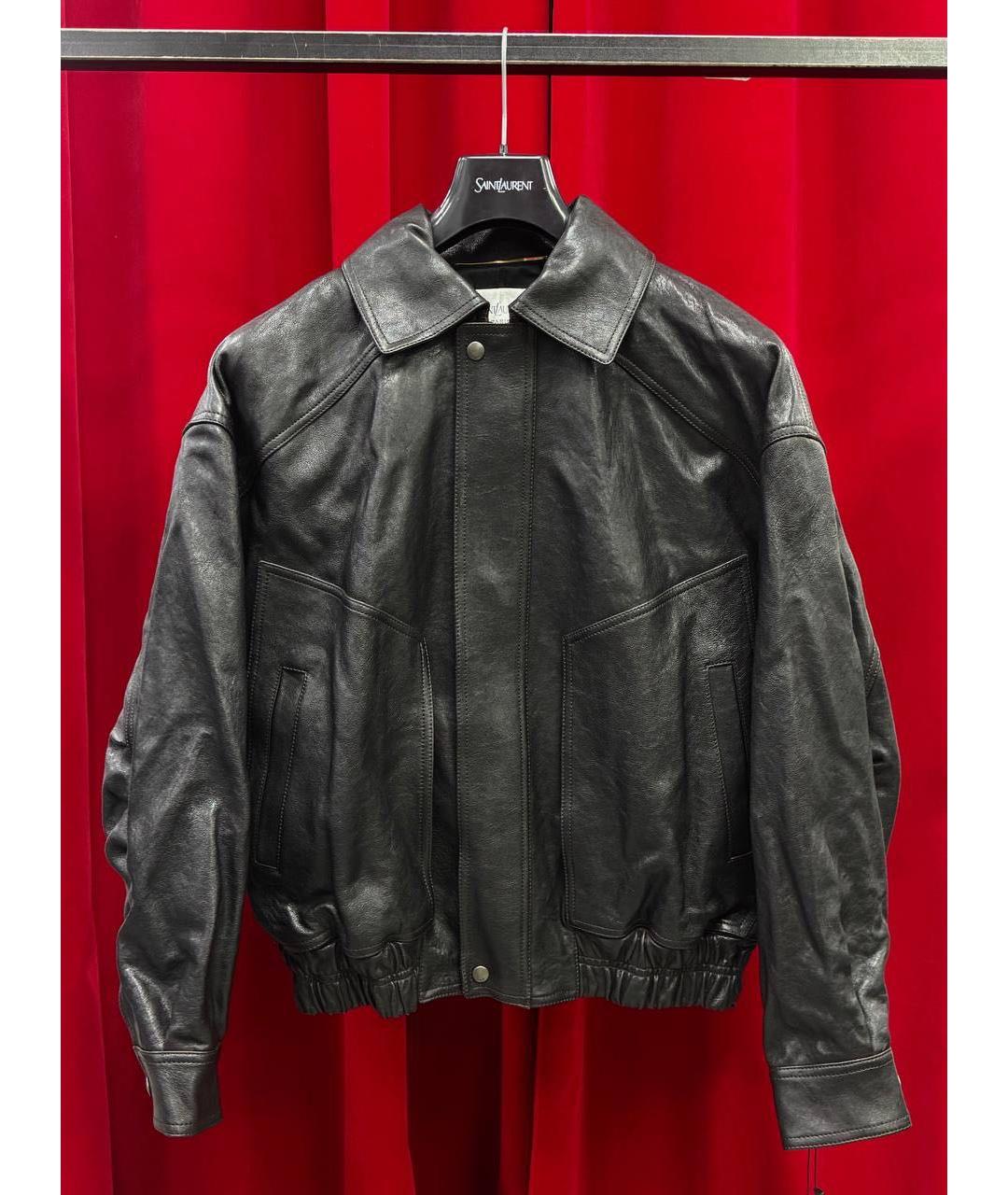 SAINT LAURENT Черная кожаная куртка, фото 5