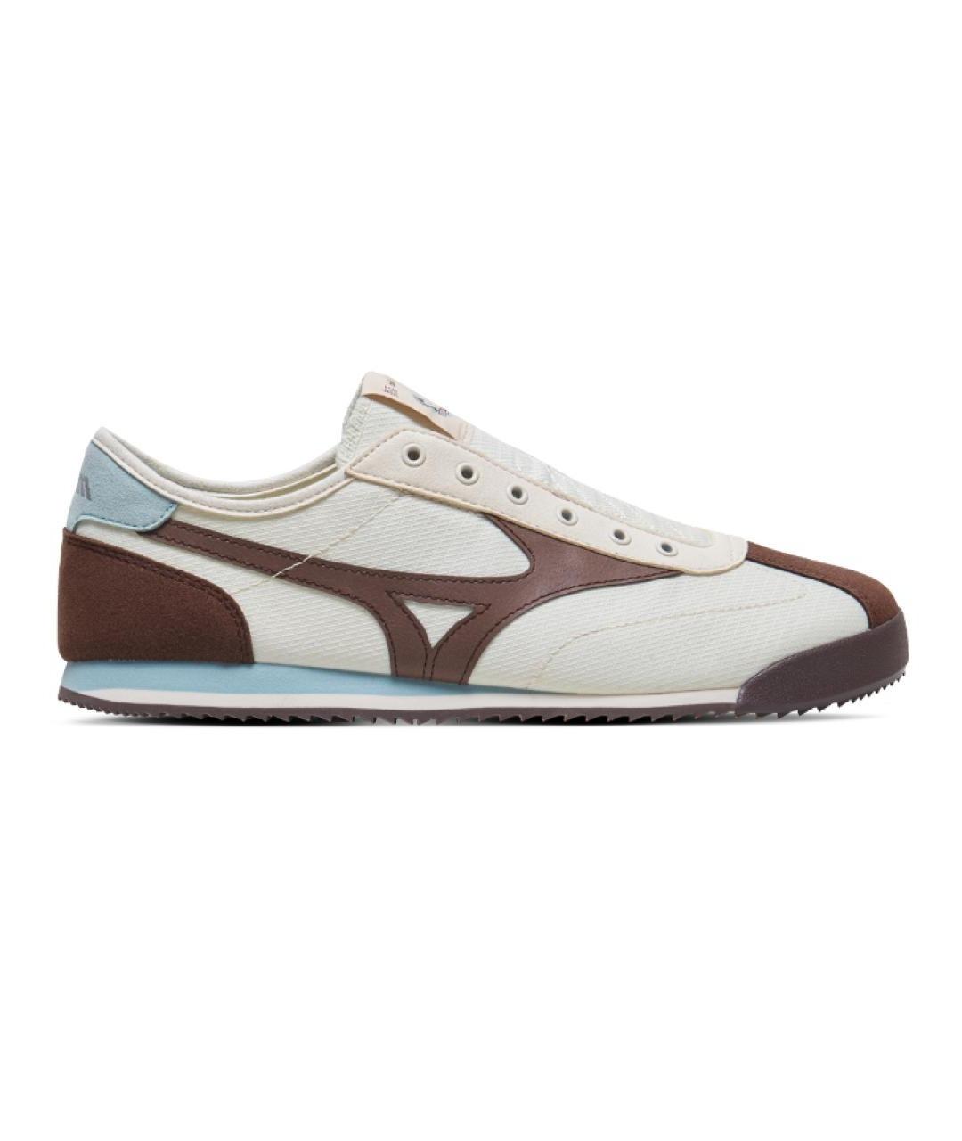 MIZUNO Коричневые кожаные кеды, фото 1