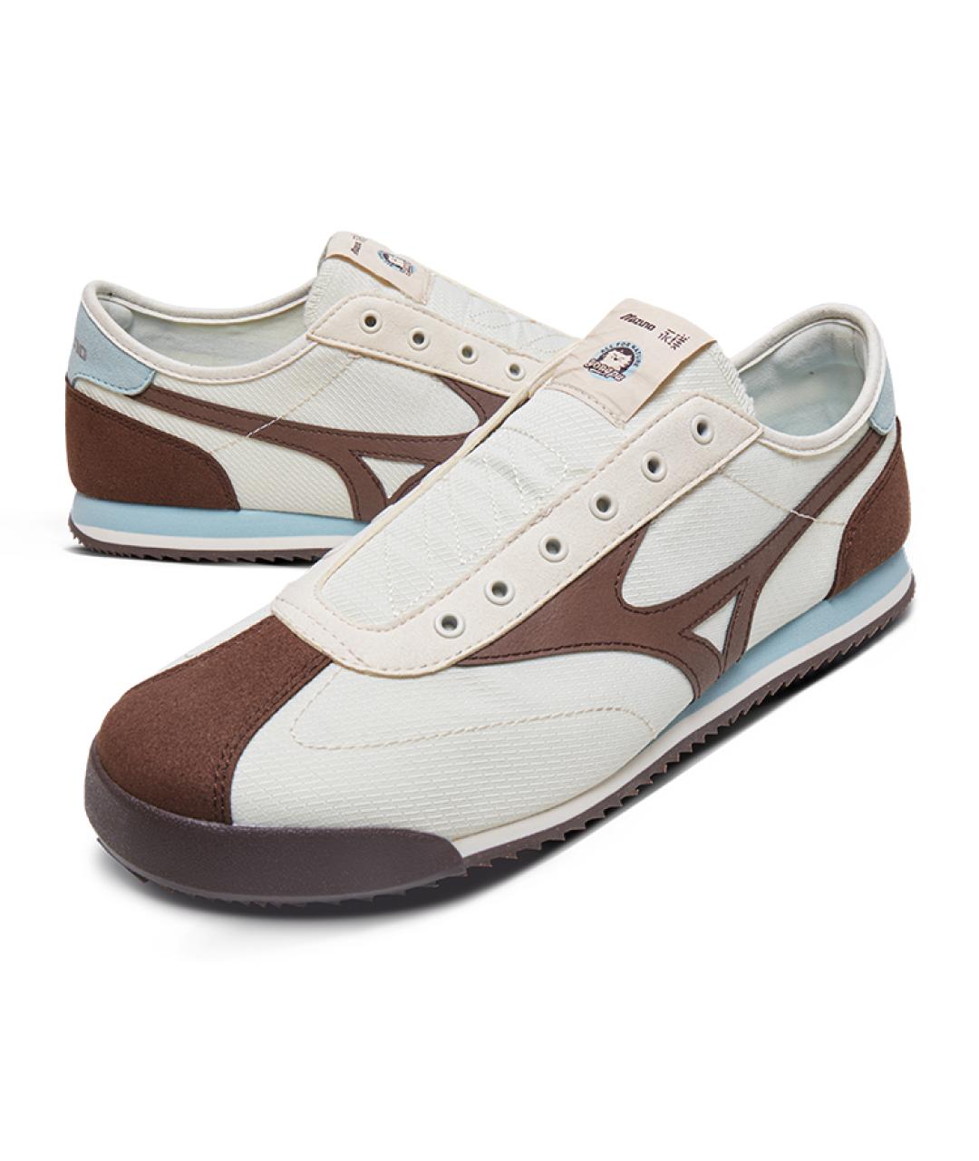 MIZUNO Коричневые кожаные кеды, фото 3