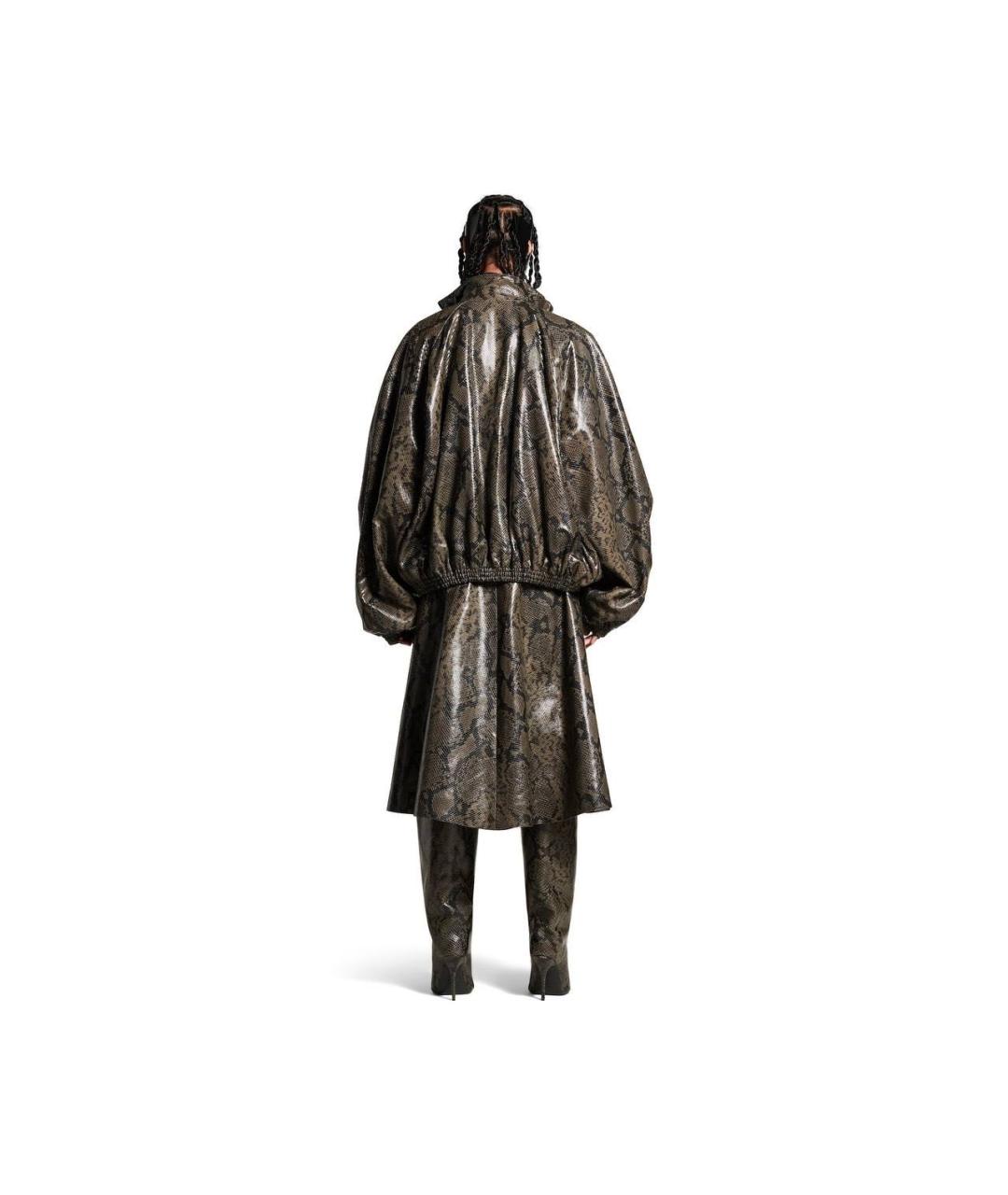 BALENCIAGA Зеленая кожаная куртка, фото 5