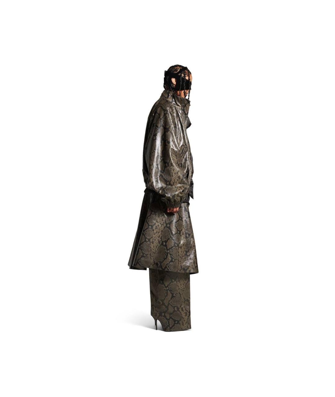 BALENCIAGA Зеленая кожаная куртка, фото 3