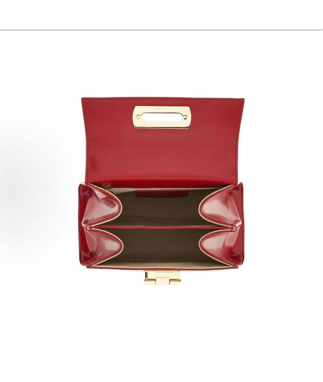 FERRAGAMO Красная кожаная сумка с короткими ручками, фото 4