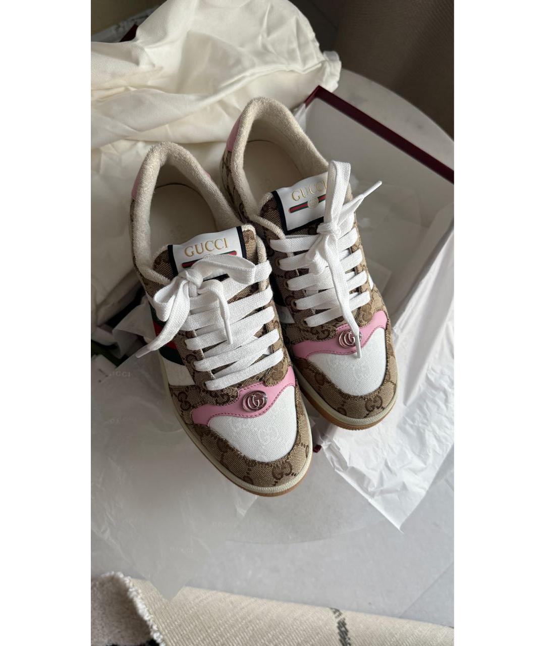 GUCCI Мульти текстильные кроссовки, фото 4