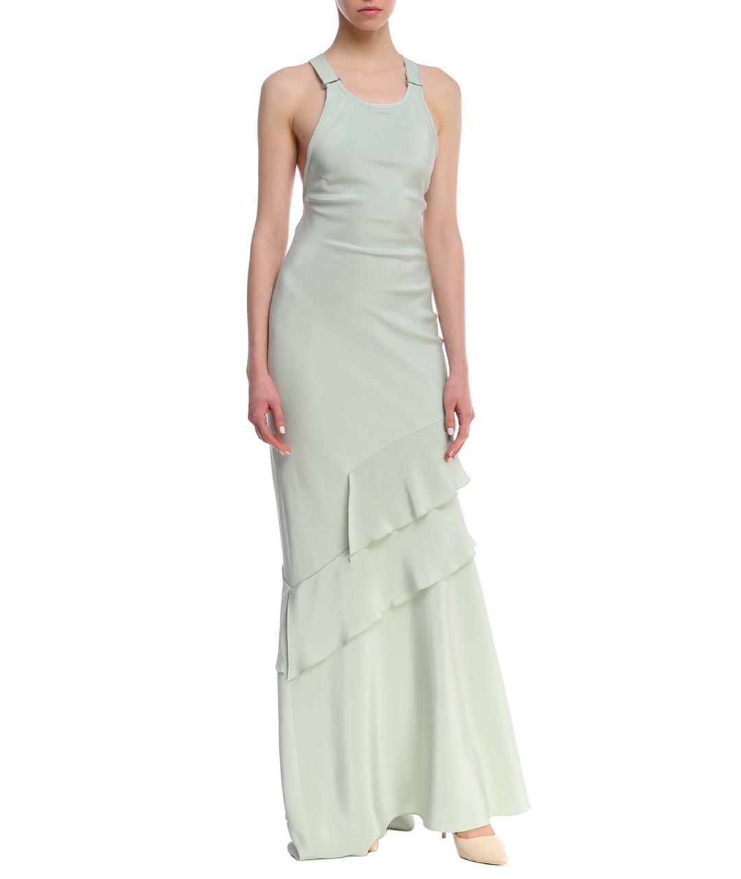 MAX MARA Голубое шелковое вечернее платье, фото 6