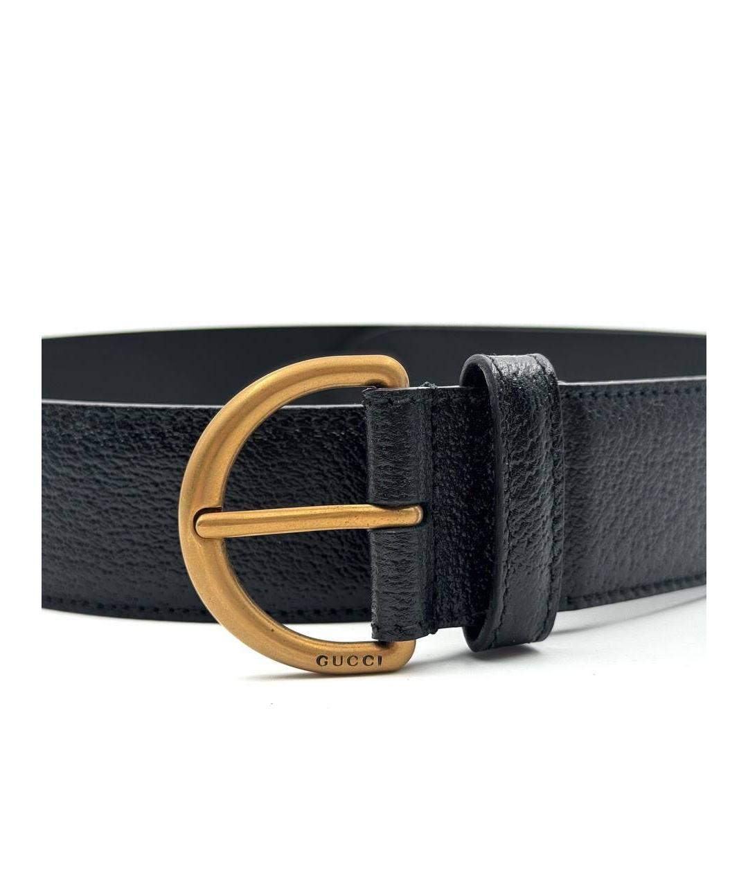 GUCCI Черный кожаный ремень, фото 5