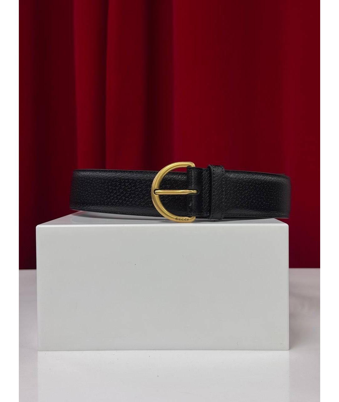 GUCCI Черный кожаный ремень, фото 4