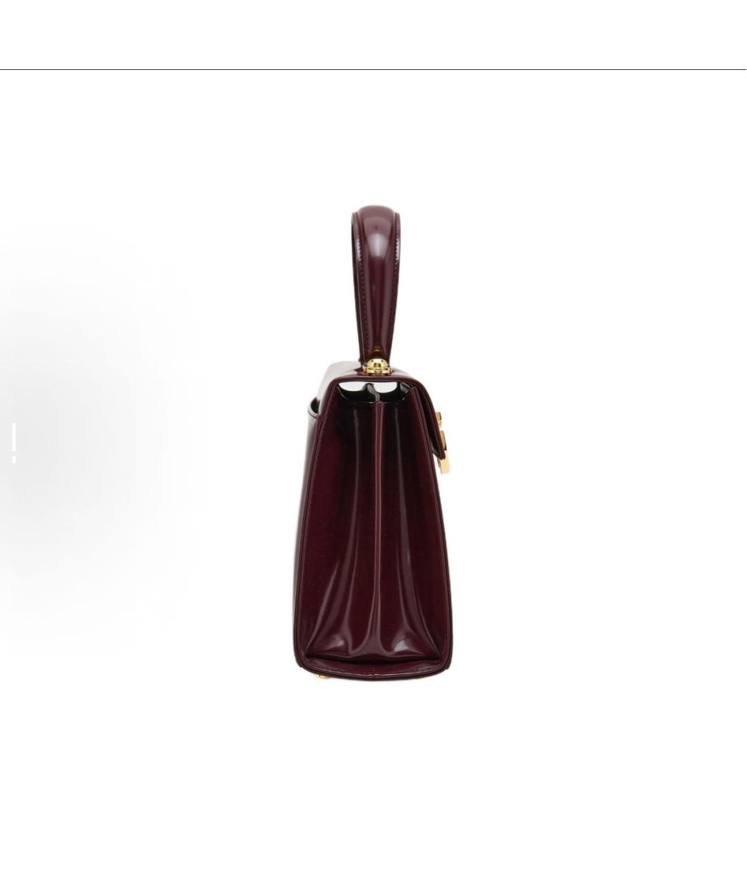 FERRAGAMO Коричневая кожаная сумка с короткими ручками, фото 6