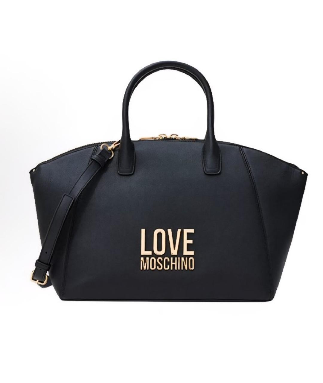 LOVE MOSCHINO Черная сумка тоут, фото 4