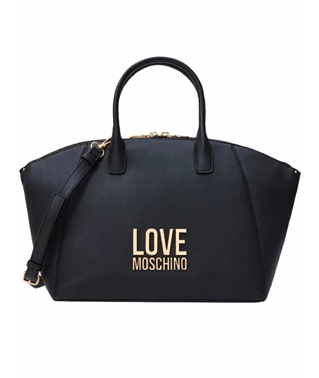 LOVE MOSCHINO Черная сумка тоут, фото 1