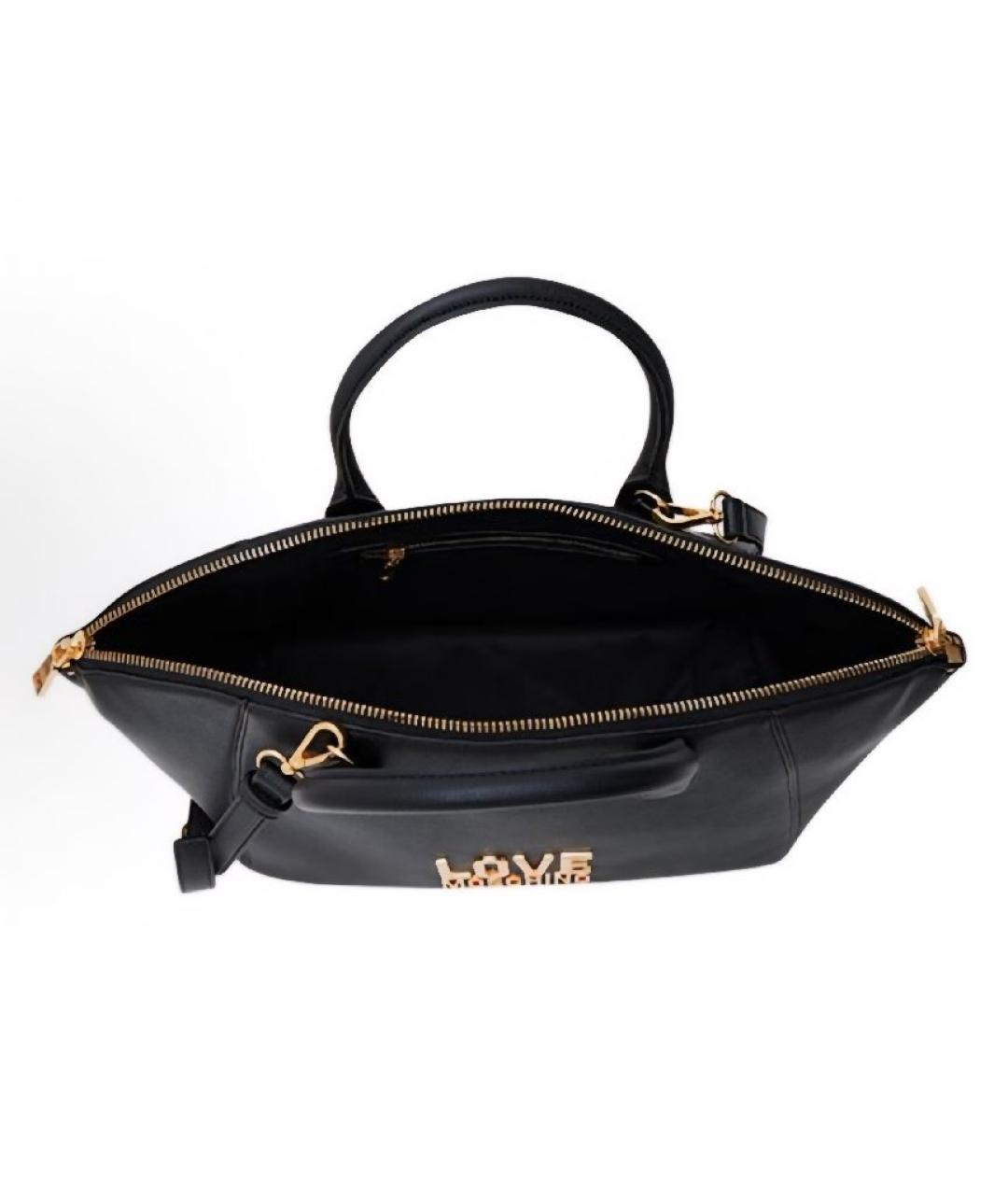 LOVE MOSCHINO Черная сумка тоут, фото 3