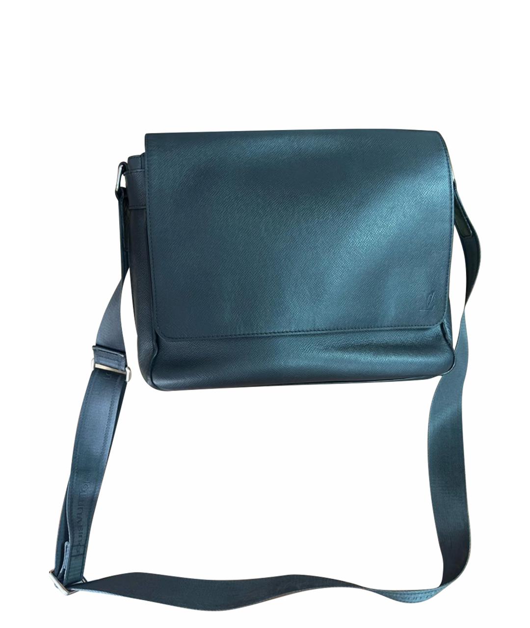 LOUIS VUITTON Черная кожаная сумка на плечо, фото 1