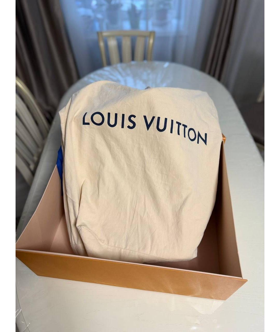 LOUIS VUITTON Белая кожаная дорожная/спортивная сумка, фото 6