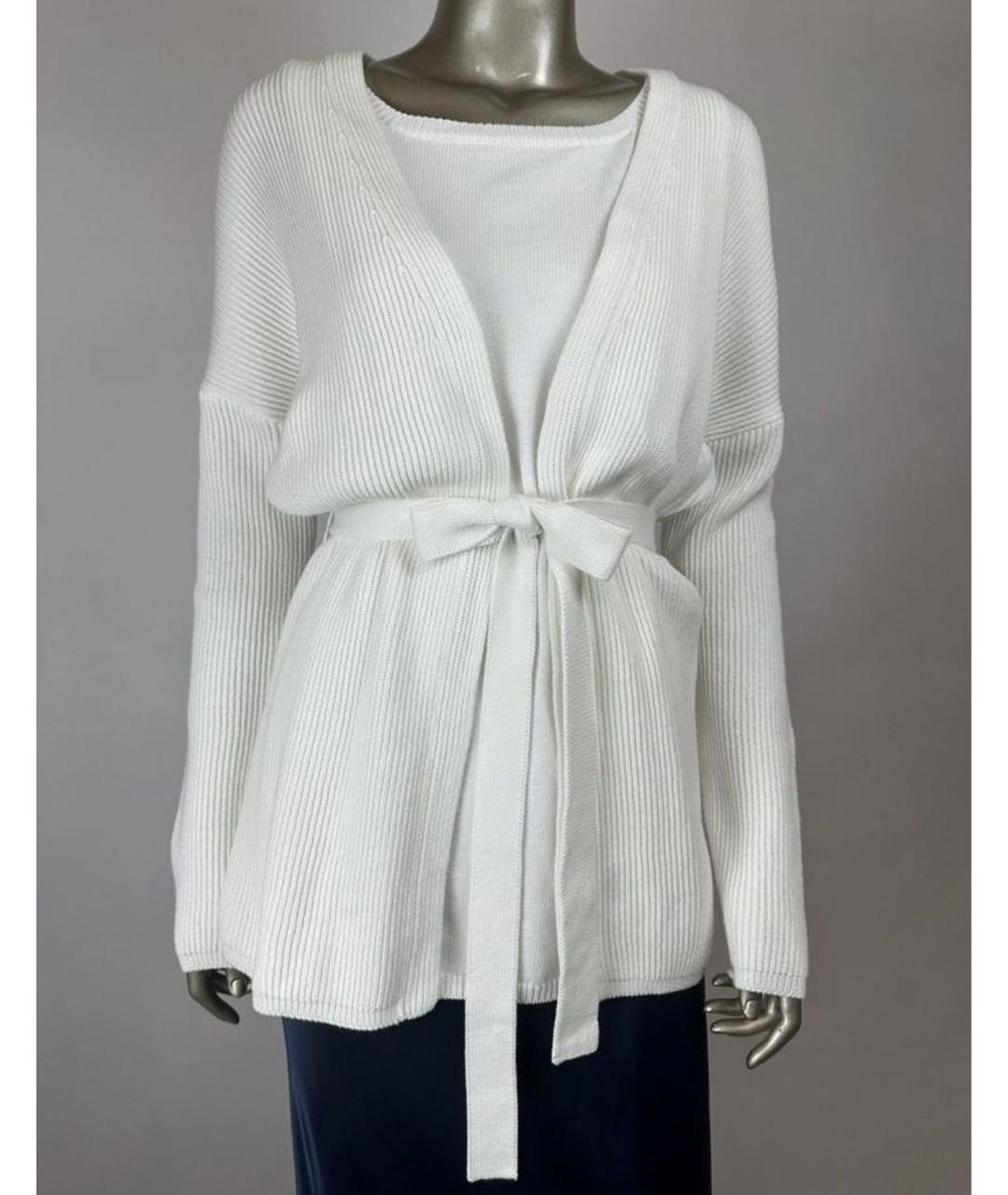 MAX MARA Белый хлопковый кардиган, фото 7