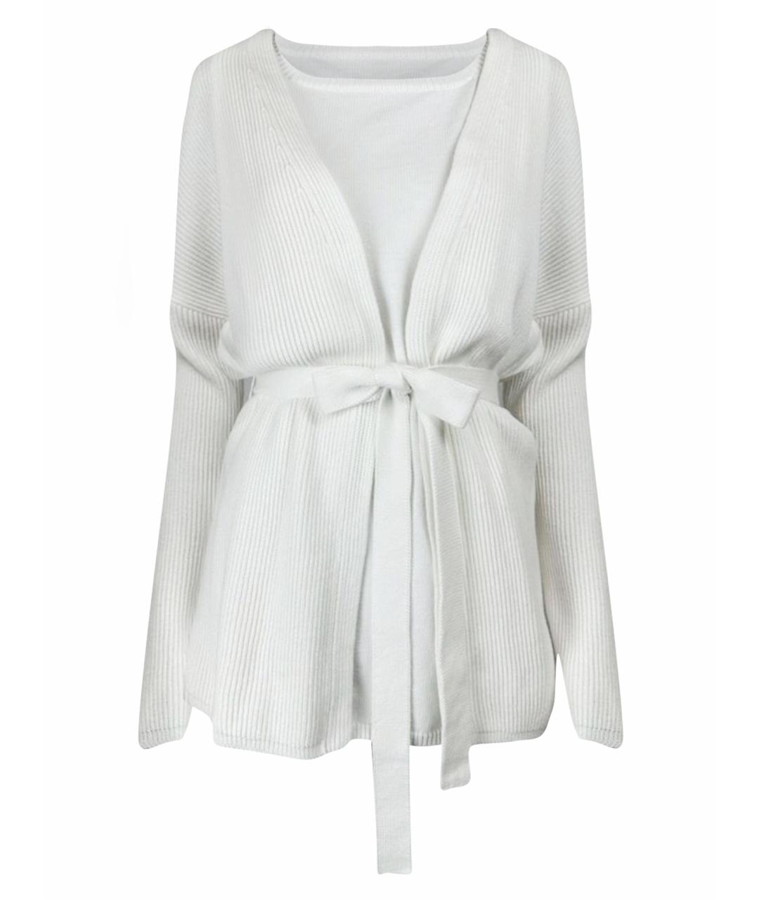 MAX MARA Белый хлопковый кардиган, фото 1