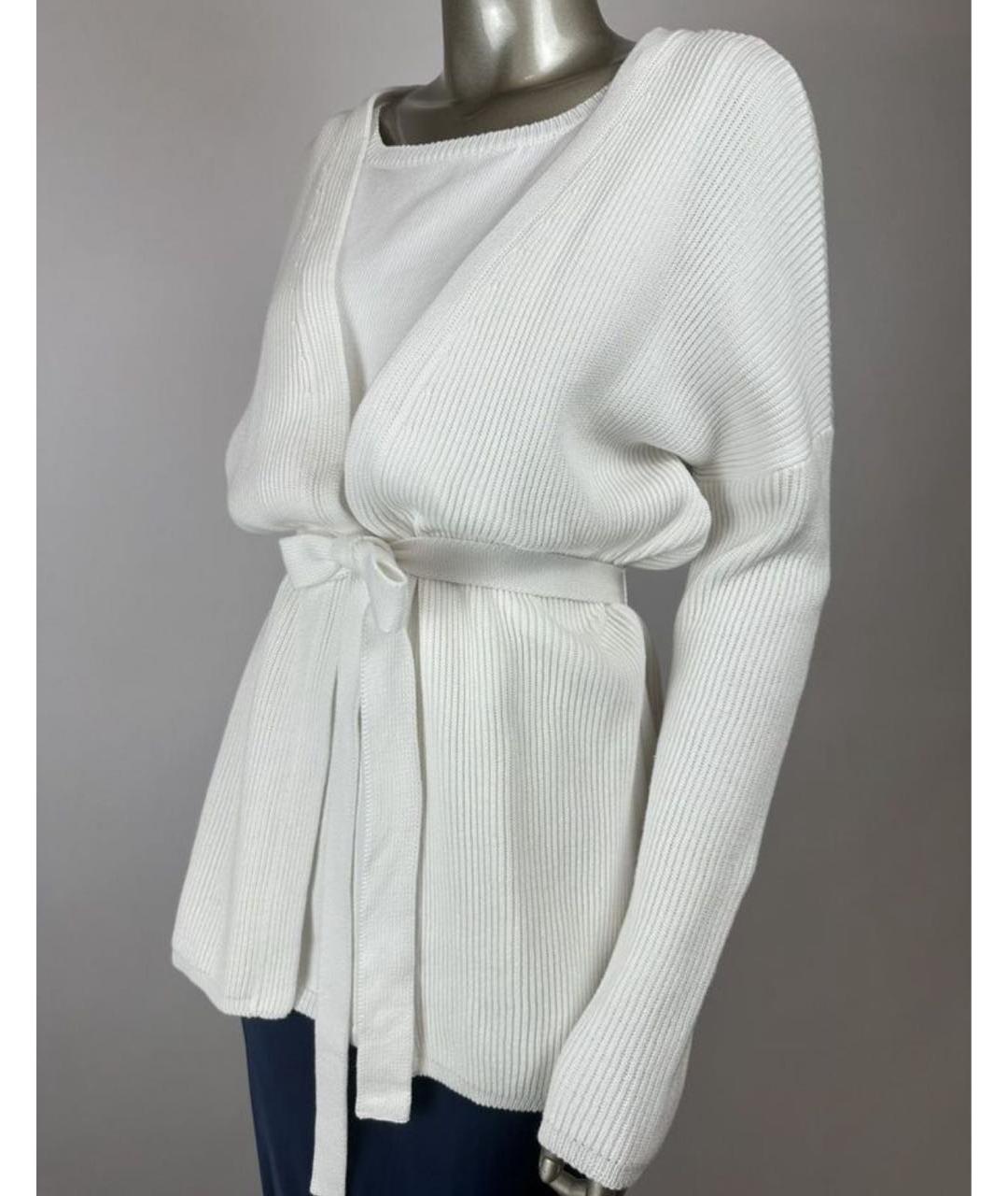MAX MARA Белый хлопковый кардиган, фото 4
