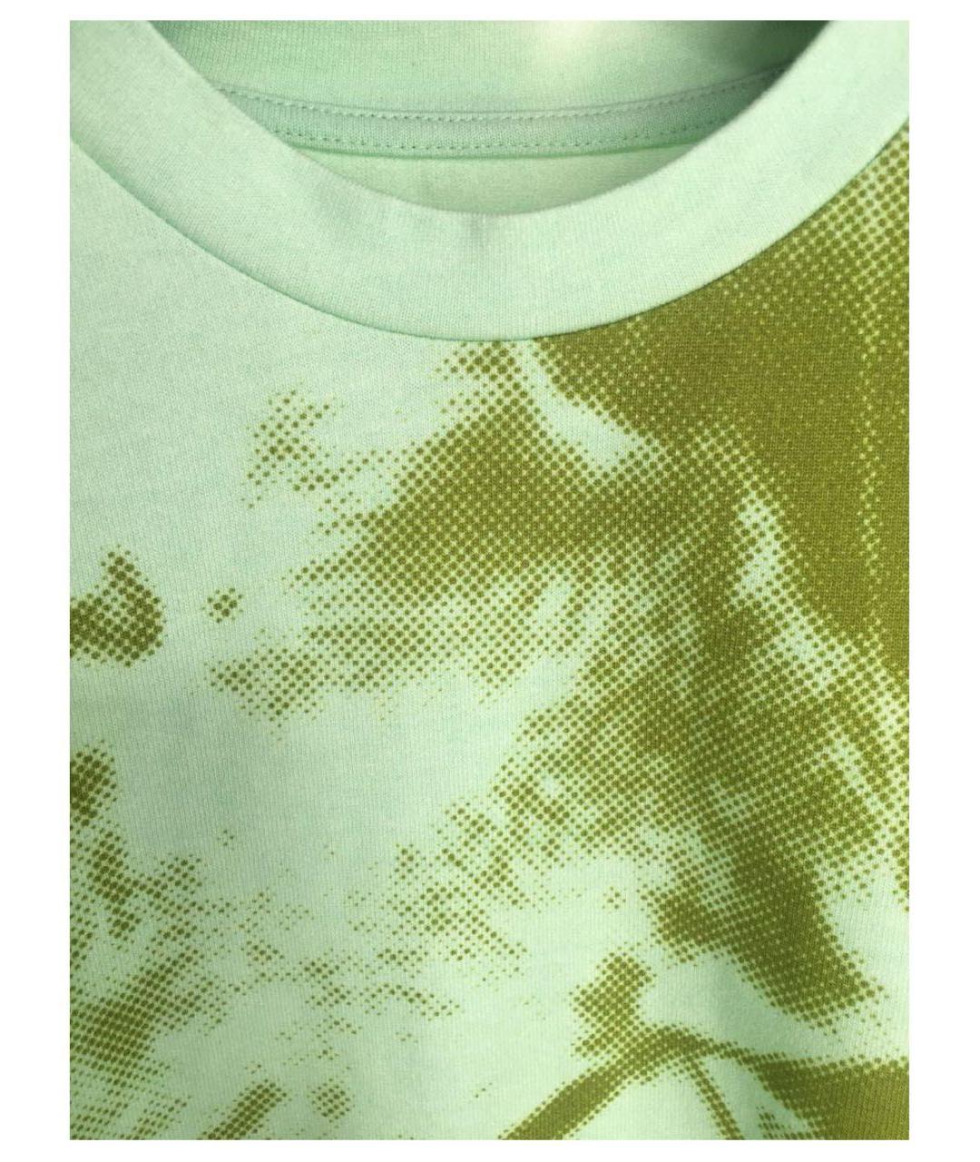 JIL SANDER Зеленая хлопковая футболка, фото 3