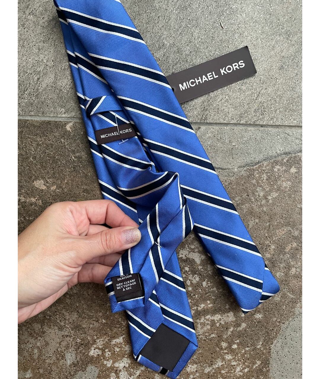 MICHAEL KORS Синий шелковый бабочка/галстук, фото 2