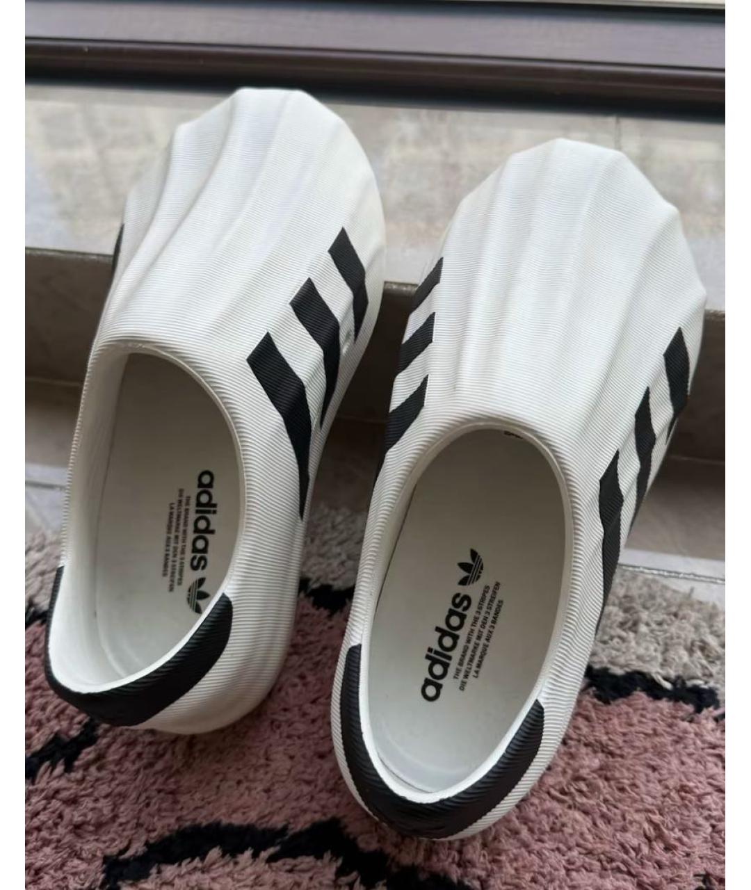 ADIDAS Белые резиновые низкие кроссовки / кеды, фото 6