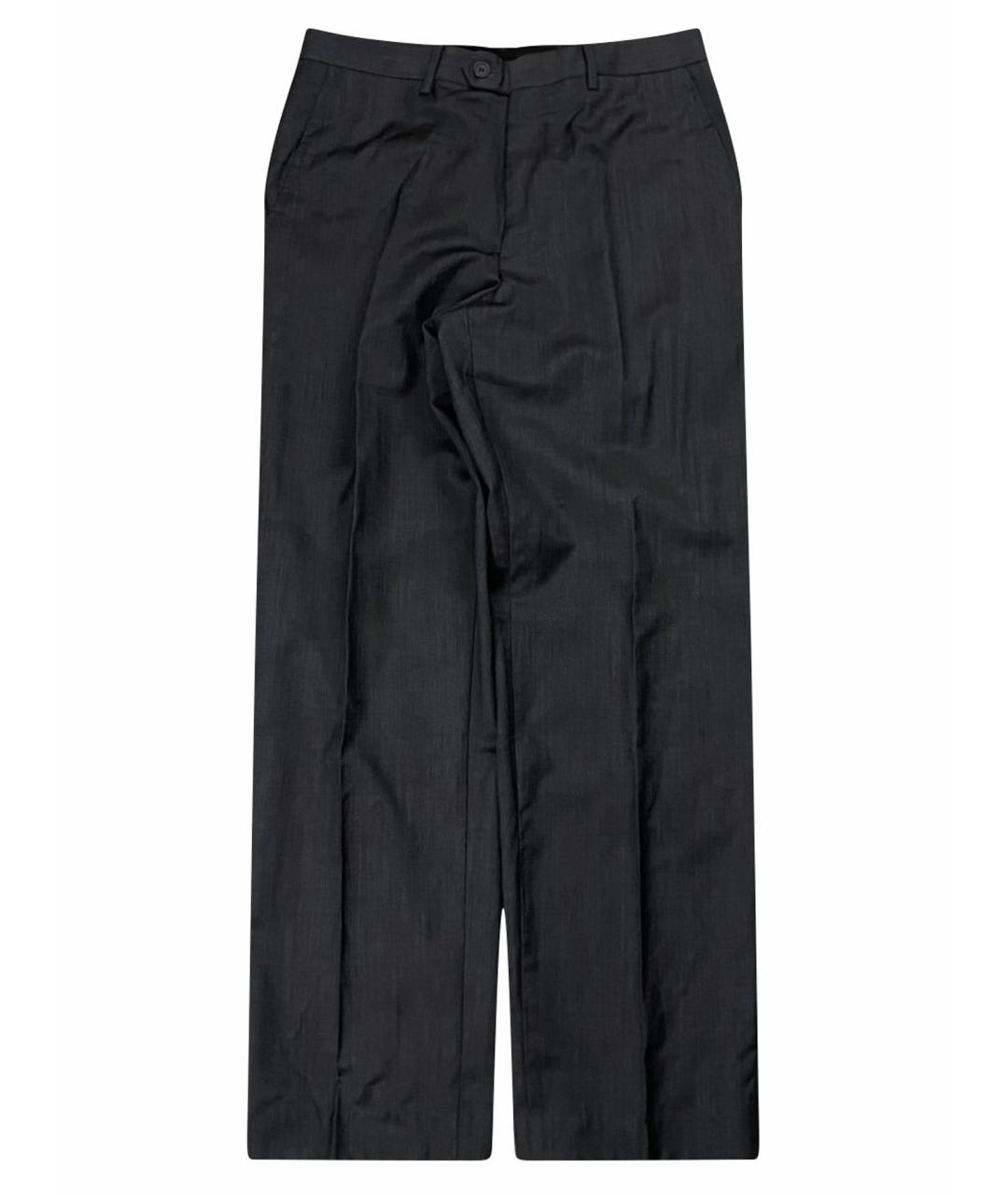 ALEXANDER MCQUEEN Антрацитовые шерстяные классические брюки, фото 1