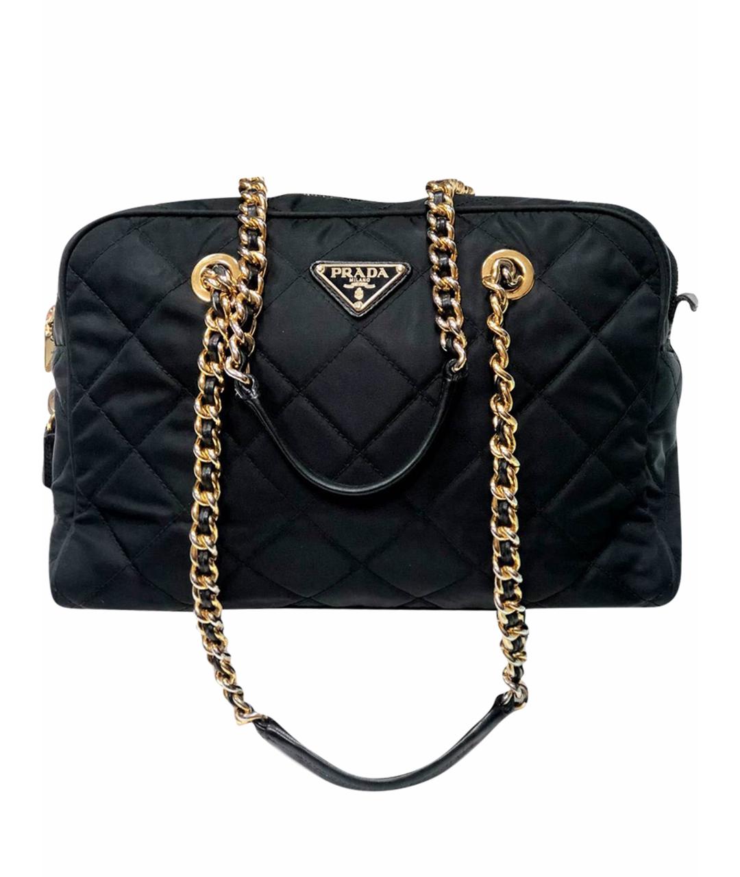 PRADA Черная тканевая сумка через плечо, фото 1